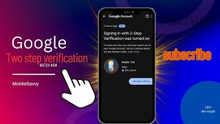 Google two step verification with easy steps in 2min [upl. by Leroj]