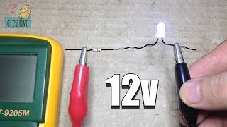 Use LED light with 12v DC using resistor [upl. by Eiram]