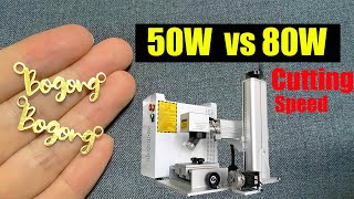 Cutting Test 50W vs 80W Laser Engraving Cutting Machine  80W Laser Engraver Cutter [upl. by Assetak]