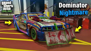 GTA 5 Online VAPID NIGHTMARE DOMINATOR Customization amp Test  Frankensteins Mustang [upl. by Volotta]