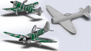 How To Design Hawker Tempest MkII Monocoque Solid Structure Model wing and component  PART 2 [upl. by Schroder]