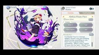 Touhou Lost Word Rumia L1 Voicelines Aimless FloatyFlyer [upl. by Iegres]