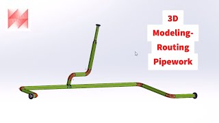 Solidworks 3D Modelling Solidworks Routing amp Piping [upl. by Aterg918]