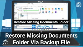 How to Restore Missing Documents Folder in Windows 11 Via File History FeatureRestore Missing Files [upl. by Kcirdderf]