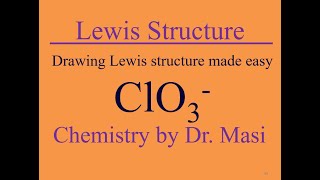 How to Draw Lewis Structure for chlorate ion ClO3 [upl. by Mumford]