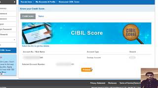 How to know CIBIL Score for loan purpose in SBI Internet Banking [upl. by Hamil736]