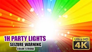 BEST DISCO PARTY LIGHTS  STROBE EFFECT 4K  1H EXTREME SEIZURE WARNING [upl. by Eerised48]