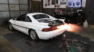 TWIN TURBO MR2 MAKES SOME BOOST [upl. by Vincent]