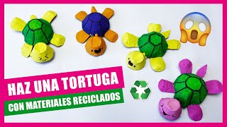 Cómo hacer una 🐢TORTUGA🐢 fácil con ♻️MATERIALES RECICLADOS♻️ Easy TURTLE with RECYCLE MATERIALS [upl. by Aiekram258]