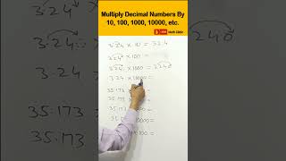 How to multiply decimals with 10 100 and 1000 mathtricks multiplication math tricks [upl. by Airretnahs]