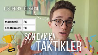 LGSde Bunları Yapmasam Kazanamazdım 🏆  SON DAKİKA TAKTİKLERİ [upl. by Anilave961]