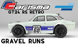 Carisma GT24 RS Retro 124 Scale 4WD Brushless RTR Rally Car Gravel Runs  Motion RC [upl. by Averat554]