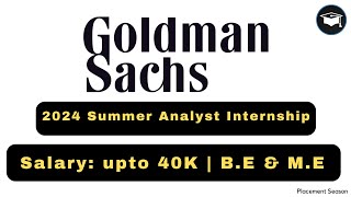 2024 Summer Analyst Program  Goldman Sachs Internship [upl. by Sands397]