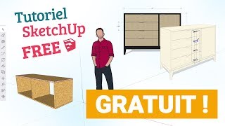 Tuto gratuit pour SketchUp gratuit   PARTIE 1 [upl. by Gilbertina136]