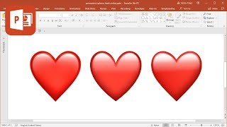 How to create iPhone Heart Emoji ❤️ in Microsoft PowerPoint Tutorial [upl. by Yam]