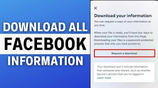 How to Download All Facebook Information  2024 Easy Method [upl. by Kcaj538]