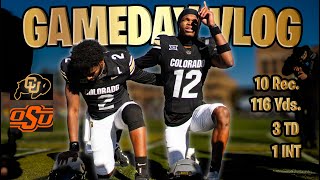 TRAVIS HUNTER GOES CRAZY IN LAST GAME AT COLORADO  3TDS 1INT Gameday Vlog [upl. by Eecrad603]