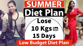 Low Budget Diet Plan To Lose Weight Fast In Summer  Full Day Diet Plan For Weight Loss  Fat to Fab [upl. by Delmar]