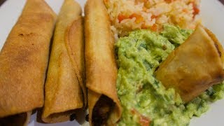 Flautas de carne molida  guacamole con mucho sabor [upl. by Pandich]