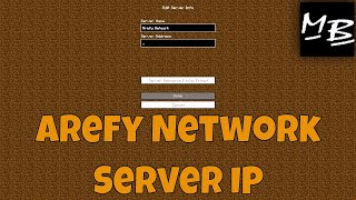 Minecraft Arefy Network Server IP Address [upl. by Acirehs]