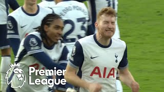 Dejan Kulusevski curls Spurs 41 in front of Ipswich Town  Premier League  NBC Sports [upl. by Yknarf]