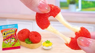 Win 100000 Prize 💵 Cooking Miniature Yummy Fried Hot Cheetos Mozzarella Donut 🍩Tina Mini Cooking [upl. by Agrippina]