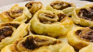 short Cinnamon roll with puff pastry  cinnamon roll Quick Cinnamon roll [upl. by Parette84]