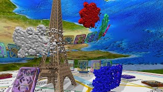 Paris 2024 Olympics Flying Pictograms HD 60fps [upl. by Keraj57]