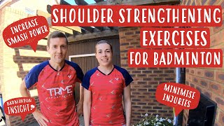 SHOULDER STRENGTHENING EXERCISES FOR BADMINTON  At Home Badminton Training [upl. by Ahsienek]