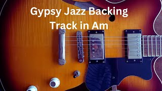 Gypsy Jazz Backing Track in Am 192BPM Django Reinhardt Stéphane Grappelli etc [upl. by Melodie]