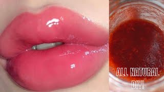 HOW TO GET BIGGER LIPS IN 2 MINUTES without makeup  NATURAL DIY LIP TREATMENT  PINK SCRUB [upl. by Eiluj]