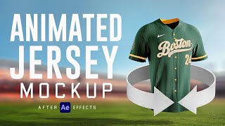 Animated Baseball Jersey Mockup  After Effects tutorial [upl. by Rhodie288]