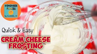 HOW TO MAKE FLUFFY CREAM CHEESE FROSTING  NO ELECTRIC MIXER  QUICK amp EASY [upl. by Brandy]