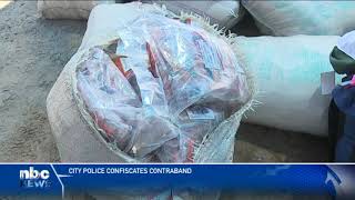 City Police confiscate contraband  nbc [upl. by Salhcin]