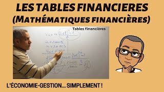 LES TABLES FINANCIERES Lecture simple et inversée  Mathématiques financières [upl. by Barby87]