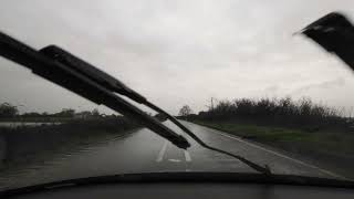 Little VauxhallOpel Corsa vs flooded A37 near Yeovil Somerset after heavy rain December 2023 [upl. by Auginahs]