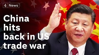 China hits back in trade war by raising tariffs on US goods [upl. by Dorthea]