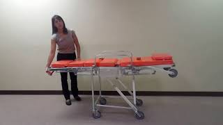 MS3C1000 Lightweight Ambulance Stretcher Chair Basic Operations [upl. by Solotsopa]