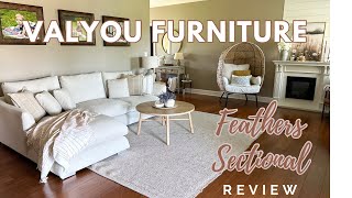 NEW COUCH REVIEW  Valyou Furniture Feathers Sectional  Cloud Couch Inspired [upl. by Wamsley753]