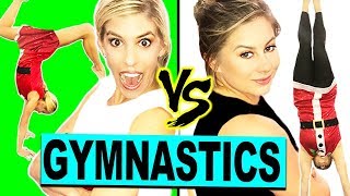 Ultimate Holiday Gymnastics Challenge with Shawn Johnson Gymnast vs Olympian [upl. by Drye]