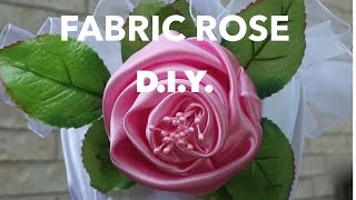 How to make fabric rosesTutorial [upl. by Corilla]