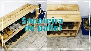 DIY  como fazer uma sapateira de pallet [upl. by Araed355]