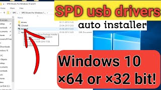 SPD  spreadtrum usb auto installer 4 Windows 10 ×64 or 32bit [upl. by Leizahaj45]