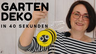 Gartendeko selber machen  Upcycling Idee für den Garten in 40 Sekunden shorts [upl. by Shute671]