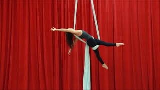 Secretary Drop  Aerial Silk Tutorial with Aerial Physique [upl. by Milinda612]