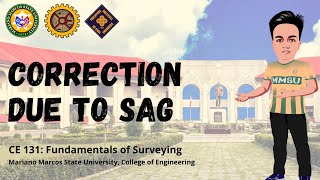 Correction Due to Sag  Taping Corrections  Surveying [upl. by Atnuahsal]