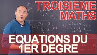 Les équations du 1er degré  Maths  3ème  Les Bons Profs [upl. by Querida]