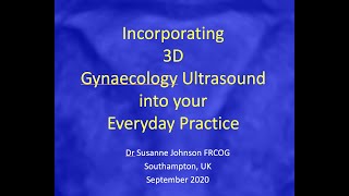 3D gynaecology ultrasound for everyday clinical practice 2020 [upl. by Lotsirhc89]