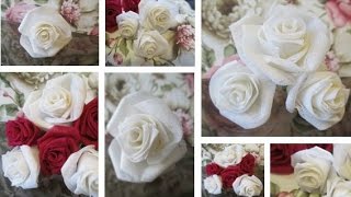 DIY Gorgeous Fabric Roses  Preeti Petals [upl. by Domenech351]