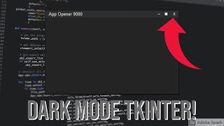 Custom Dark Mode Title Bars in Tkinter [upl. by Savvas616]